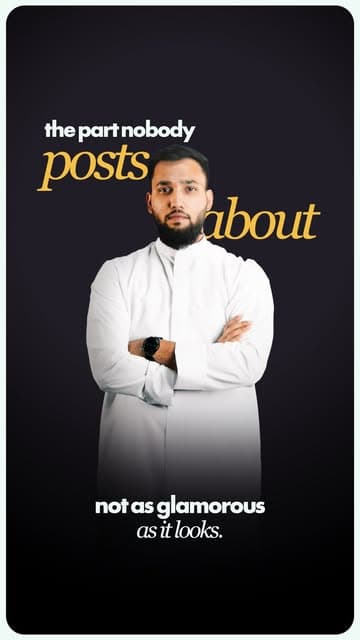The part nobody posts about. — Instagram reel by Shoaib